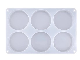 Molde silicona 6 circulos grandes 